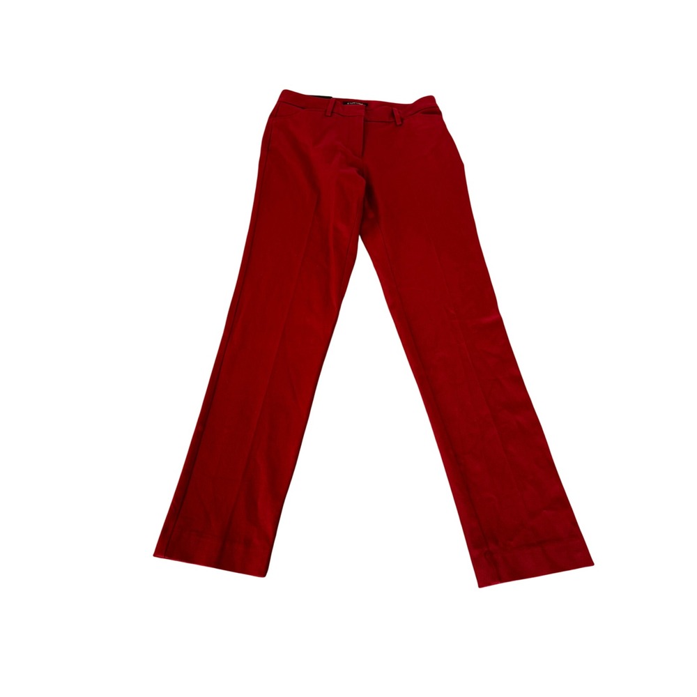41 Hawthorn Womens Red Straight Leg Dress Pants Size 4 Business Casual Trousers